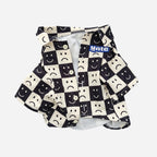 Smiley Face Plaid Pet Shirt – Casual Button-Up Dog Clothing for Everyday Wear