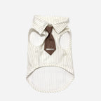 Striped Dog Shirt with Tie - Vintage Clothing for Daily Wear