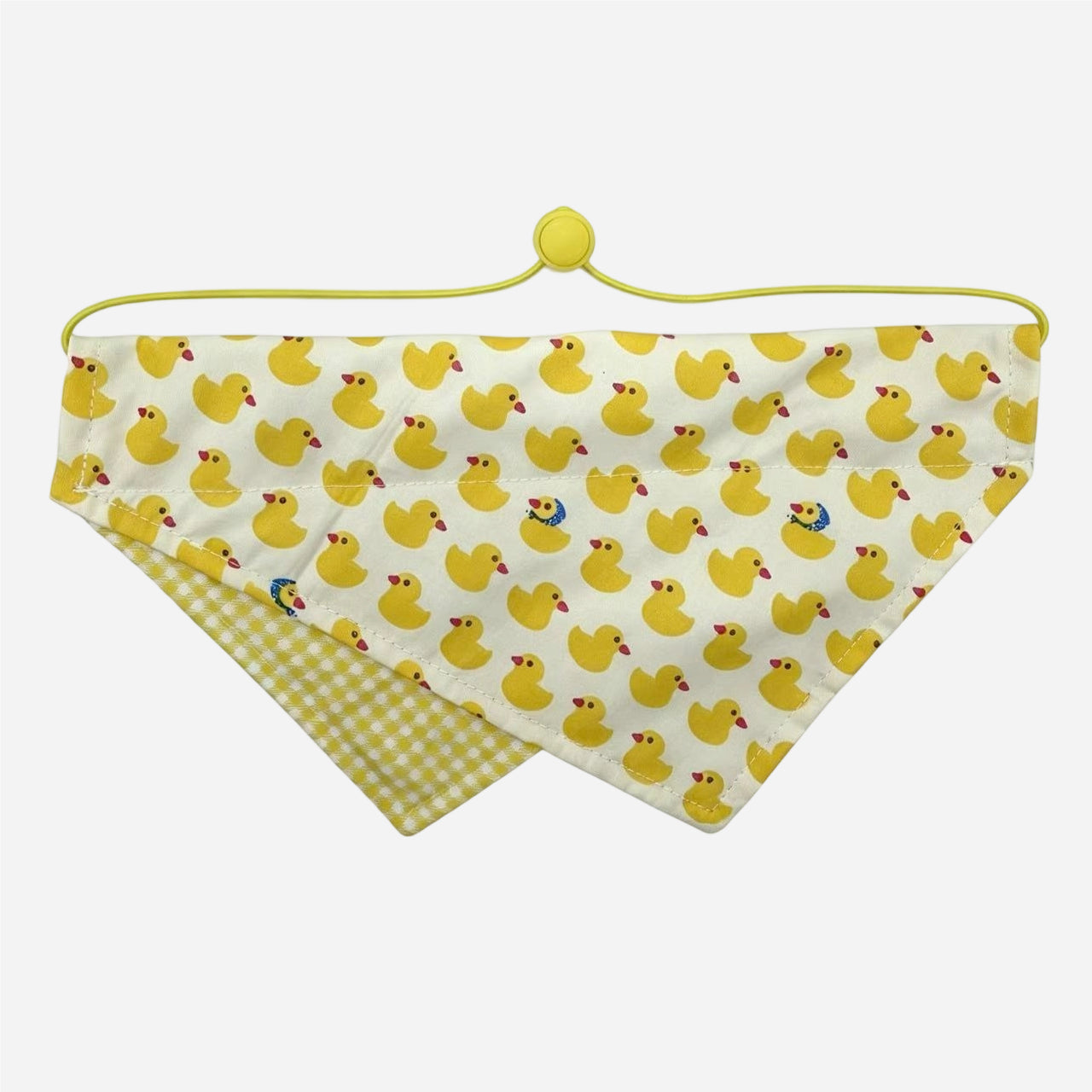Cute Duck‑Print Pet Bandana – Adjustable Dogs and Cats Scarf Accessory for Daily Wear