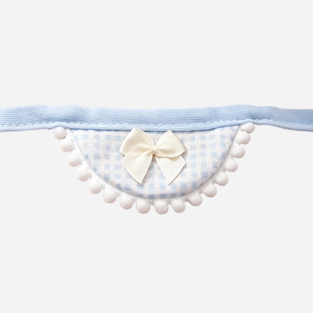 Bow Pom-Pom Pet Bandana Bib – Cute Checkered for Cats, Dogs and Small Pets