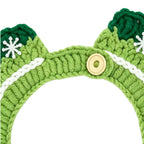 Christmas Santa Crochet Pet Bib – Festive Neck Accessory for Cats & Small Dogs