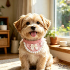 Bow Pom-Pom Pet Bandana Bib – Cute Checkered for Cats, Dogs and Small Pets