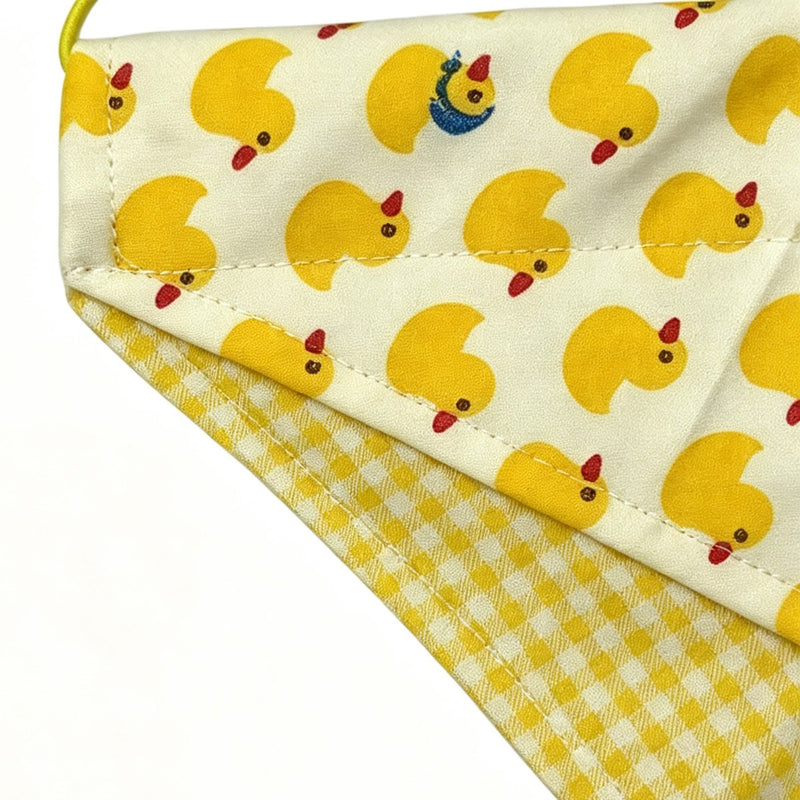Cute Duck‑Print Pet Bandana – Adjustable Dogs and Cats Scarf Accessory for Daily Wear