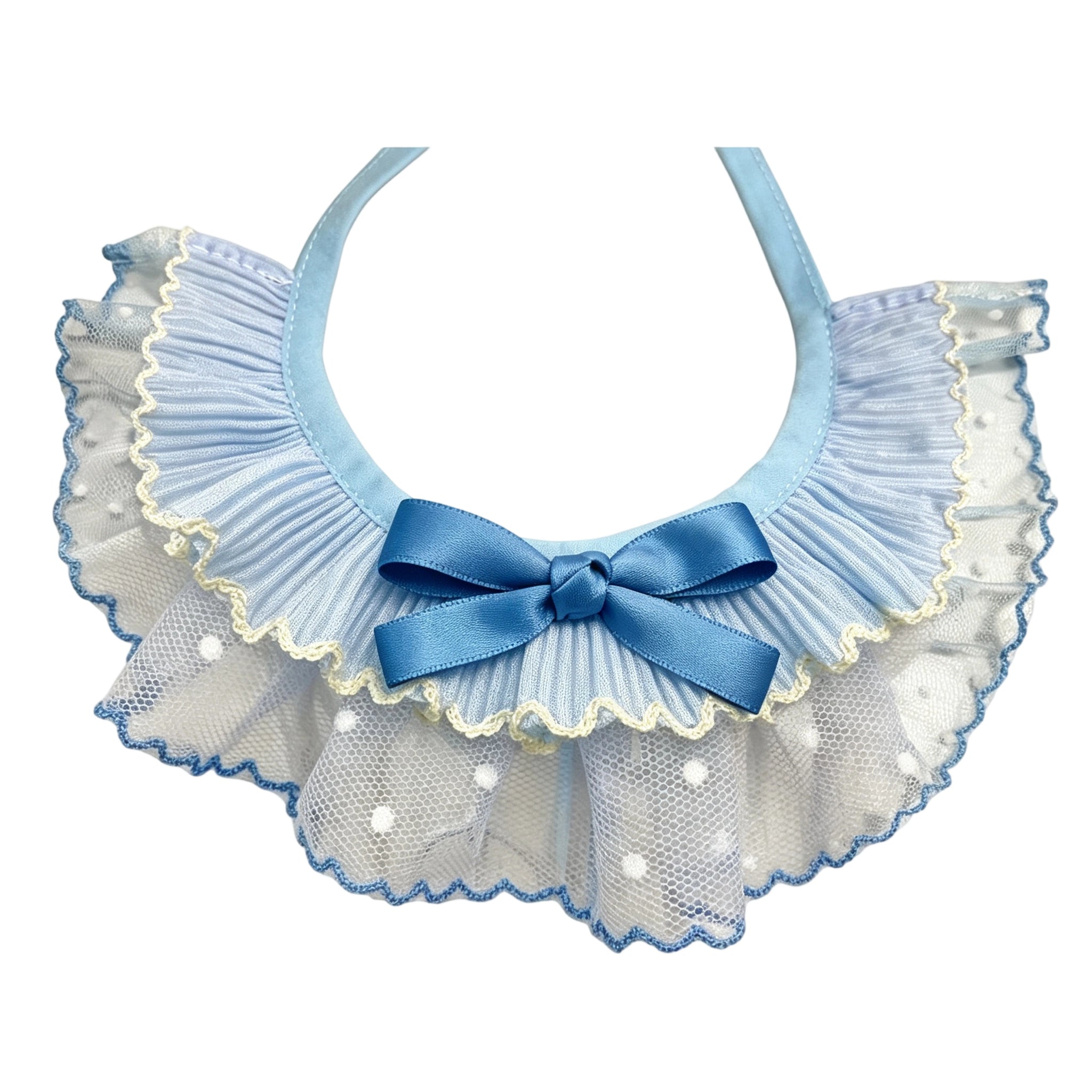 Blue Lace Ruffle Pet Scarf – Princess Neck Accessory for Cats & Small Dogs