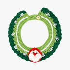 Christmas Santa Crochet Pet Bib – Festive Neck Accessory for Cats & Small Dogs