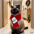 Christmas Red Pet Scarf – Holiday Neck Accessory for Cats