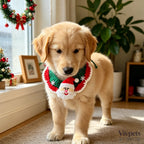 Christmas Santa Crochet Pet Bib – Festive Neck Accessory for Cats & Small Dogs