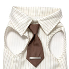 Striped Dog Shirt with Tie - Vintage Clothing for Daily Wear