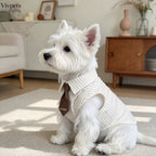 Striped Dog Shirt with Tie - Vintage Clothing for Daily Wear